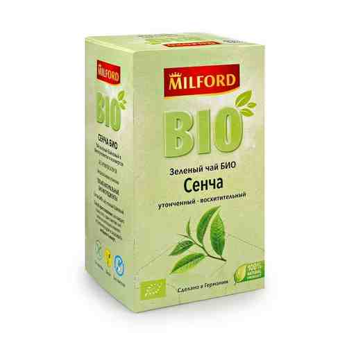 Чай зеленый байховый БИО Сенча фильтр-пакет Милфорд 1,5г 20шт арт. 1669616
