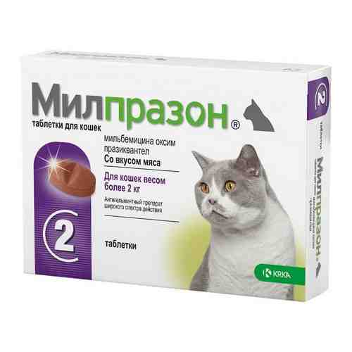 Милпразон таблетки для кошек более 2кг 2шт арт. 1583176
