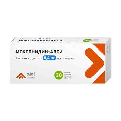 Моксонидин-Алси таблетки п/о плен. 0,4мг 30шт арт. 1604374