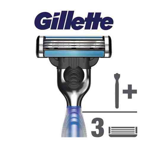 Мужская бритва Gillette (Жиллетт) Mach3 Start с 3 сменными кассетами арт. 750013