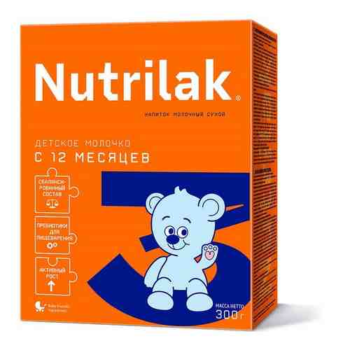 Напиток сухой молочный для детей детское молочко с 12 мес. 3 Nutrilak/Нутрилак 300г арт. 2188530