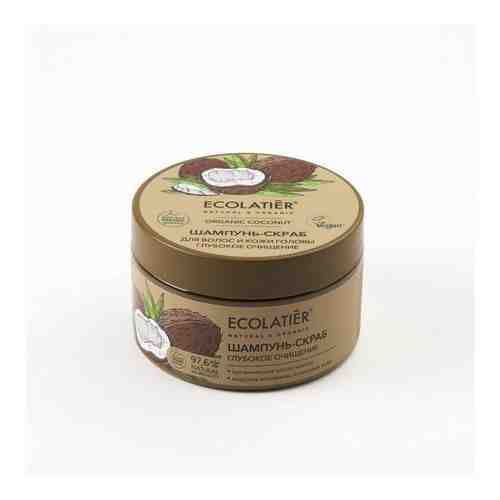 Шампунь-скраб для волос и кожи головы Глубокое Очищение Серия Organic Coconut, Ecolatier Green 300 г арт. 1587718