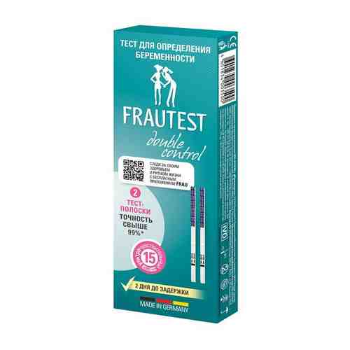 Тест FRAUTEST (Фраутест) double control на беременность 2 шт. арт. 492096