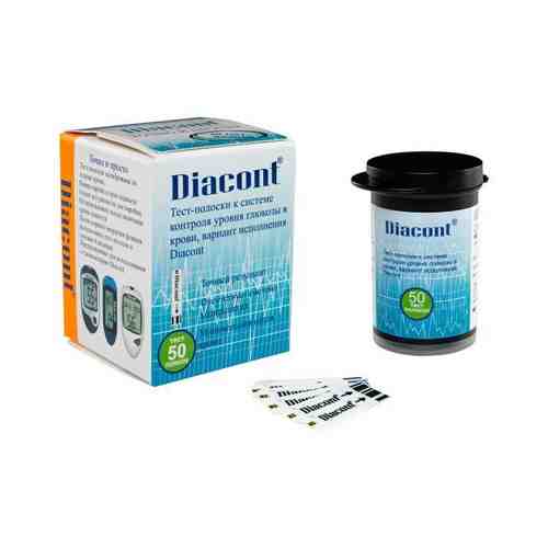 Тест-полоски Diacont (Диаконт) для глюкометра 50 шт. арт. 495831
