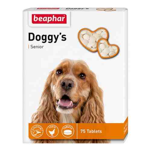 Витамины для собак Senior Doggy's Beaphar/Беафар таблетки 75шт арт. 1606346