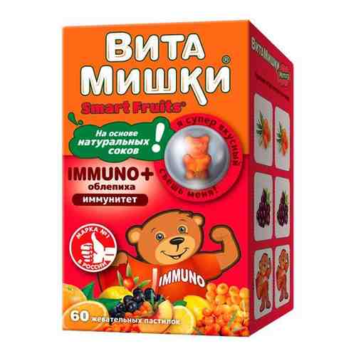 ВитаМишки Smart Fruits Immuno+ облепиха пастилки жевательные 60шт арт. 499210