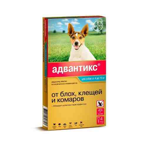 Адвантикс 100 капли на холку для собак 4-10кг 1,0млх4шт арт. 1571630