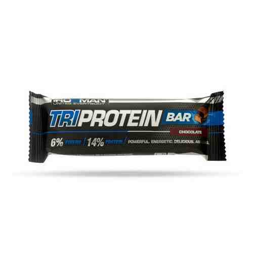 Батончик протеиновый шоколад в темной глазури TRI Protein Bar Ironman 50г 12шт арт. 1431384