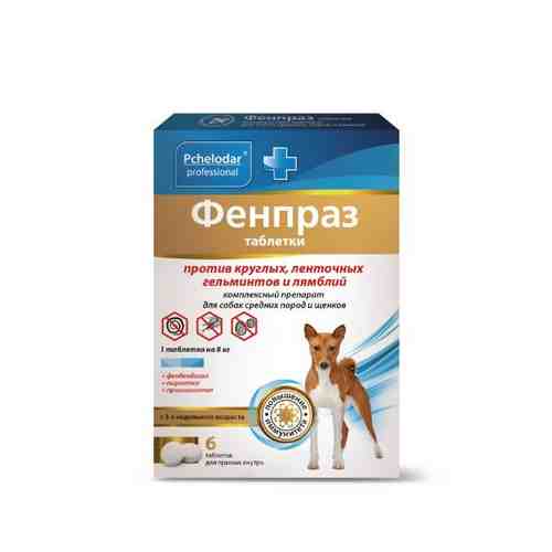 Фенпраз таблетки для средних собак 6шт арт. 1574242