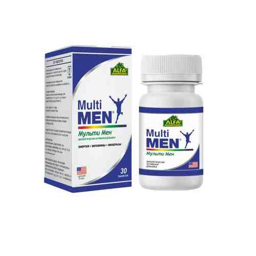 Мульти Мен витаминно-минеральный комплекс для мужчин Alfa Vitamins таблетки 1230мг 30шт арт. 1483744