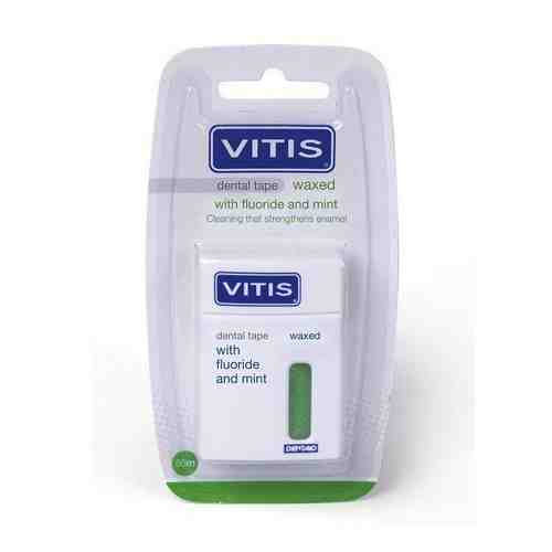 Нить межзубная зеленая мятная Vitis Waxed Dental Tape FM 50м арт. 1428228