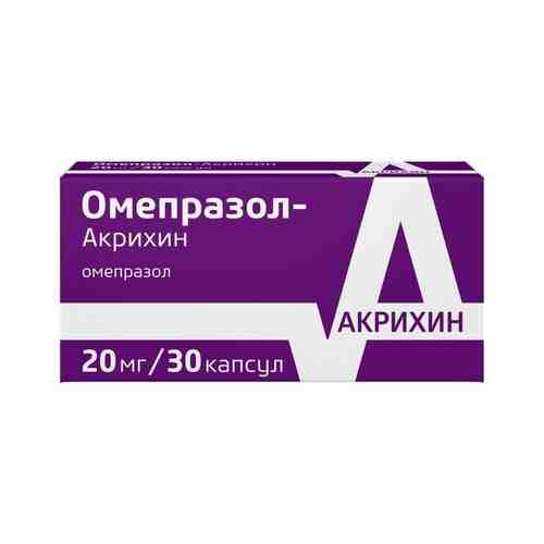 Омепразол-Акрихин капсулы кишечнораств. 20мг 30шт арт. 689029