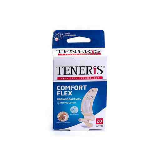 Пластырь бактерицидный суперэластичный Comfort flex Teneris/Тенерис 7,6см х 1,9см 20 шт. арт. 1420118