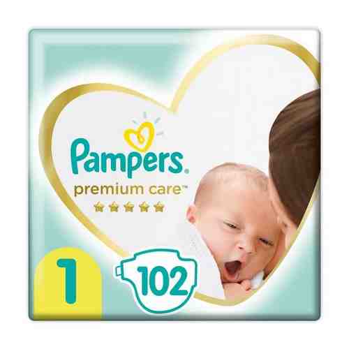 Подгузники детские одноразовые для мальчиков и девочек Premium Care Pampers/Памперс 2-5кг 102шт арт. 1296984