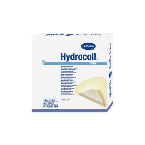 Повязки гидроколлоидные стерильные Thin Hydrocoll/Гидроколл 15см х 15см 5шт арт. 1631174