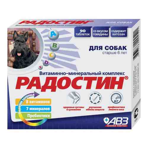 Радостин витаминно-минеральный комплекс для собак старше 6 лет таблетки 90шт арт. 1531270