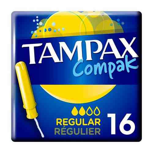 Тампоны с аппликатором TAMPAX (Тампакс) Compak Regular, 16 шт. арт. 494929