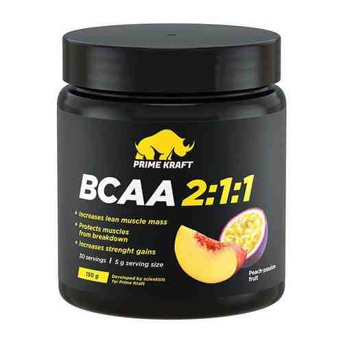 БЦАА/BCAA 2:1:1 со вкусом персика-маракуйи Primekraft/Праймкрафт 150г арт. 1513288