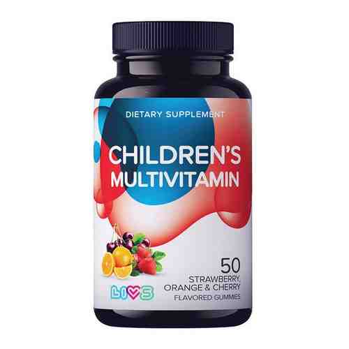 Мультивитамины для детей с 3 лет со вкусом фруктов и ягод LIVS пастилки жевательные 3г 50шт арт. 2188896